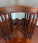 Antique Mahogany Nesting Stacking Tables Leather Top Kidney Shape Unknown photo 6
