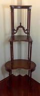 Antique Mahogany Nesting Stacking Tables Leather Top Kidney Shape Unknown photo 7