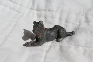 Noreserv Early 1900s Miniature Metal Labrador Dog Dollhouse Germany? Not Bronze photo