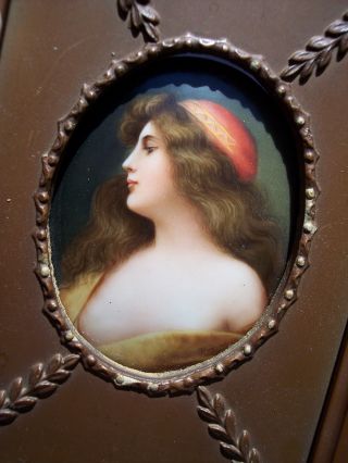 Impressed Mark Hutschenreuther Porcelain Plaque Signed Wagner,  Late 19th C. photo