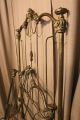 Authentic Antique Ornate Brass Iron Twin Headboard Footboard Will Ship 1900-1950 photo 7