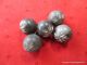 2414 – Five Pewter Bright Cut Antique Ball Buttons Buttons photo 3