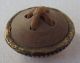 18th Century,  Repoussé,  Wood Back Brass Button With Catgut Shank Buttons photo 4