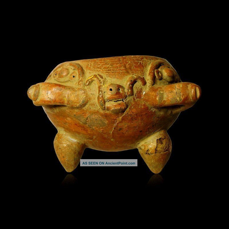 Pre Columbian Costa Rican Crab Tripod Bowl The Americas photo
