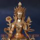 Chinese Copper Gilt Hand - Carved Tibetan Buddhism Statue - - - Whitetara Other photo 1