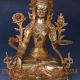 Chinese Copper Gilt Hand - Carved Tibetan Buddhism Statue - - - Whitetara Other photo 2