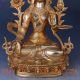 Chinese Copper Gilt Hand - Carved Tibetan Buddhism Statue - - - Whitetara Other photo 3