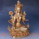 Chinese Copper Gilt Hand - Carved Tibetan Buddhism Statue - - - Whitetara Other photo 4