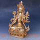 Chinese Copper Gilt Hand - Carved Tibetan Buddhism Statue - - - Whitetara Other photo 5