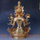 Chinese Copper Gilt Hand - Carved Tibetan Buddhism Statue - - - Whitetara Other photo 6