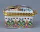 Chinese Porcelain Palace Belle Lady Square Jewellery Casket Jewelry Jewel Box Boxes photo 2