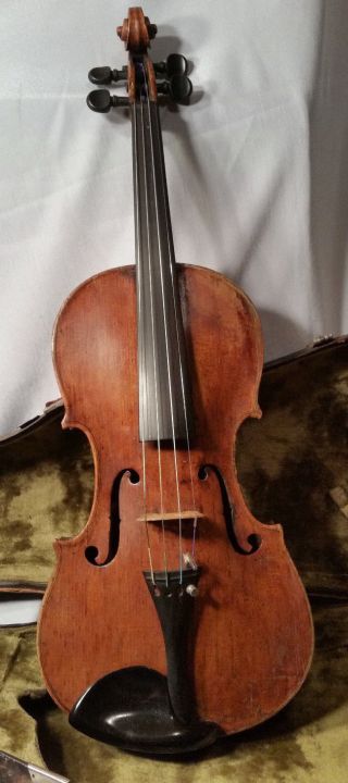 Antique Unmarked 4/4 Violin W/ Case Great Shape Estate Fresh photo