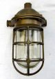 Brass Explosion Proof Industrial Light Fixture Cage Glass Junction Box R&s Ny Chandeliers, Fixtures, Sconces photo 10