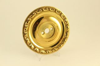 Victorian Brass Metal Scrolled Disc Ceiling Cap Sconce Door Dresser Backplate photo