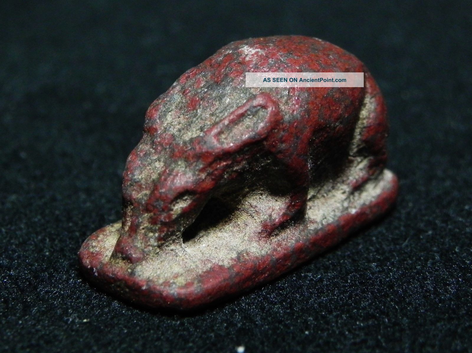 Zurqieh - Large Red Jasper Ant Eater Amulet,  1075 - 600 B.  C Egyptian photo