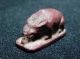 Zurqieh - Large Red Jasper Ant Eater Amulet,  1075 - 600 B.  C Egyptian photo 4