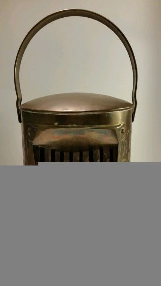 Vintage Brass Carriage Buggy Foot Warmer Coal Stove Heater Movie Period Prop Wow photo