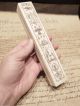Antique Style Folk Art Americana Scrimshaw Bone & Wood Pen Box W Horn Dip Pen Scrimshaws photo 3