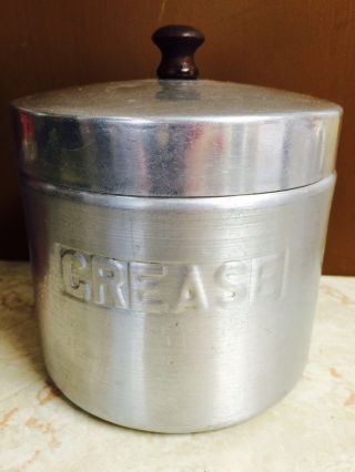Vintage Century Brand Aluminum Ware Grease Canister Retro photo