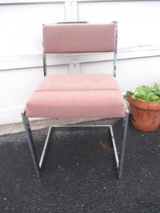Vintage Stunning Mid Century Modern Designer Thonet Chrome Chair Milo Baughman? photo