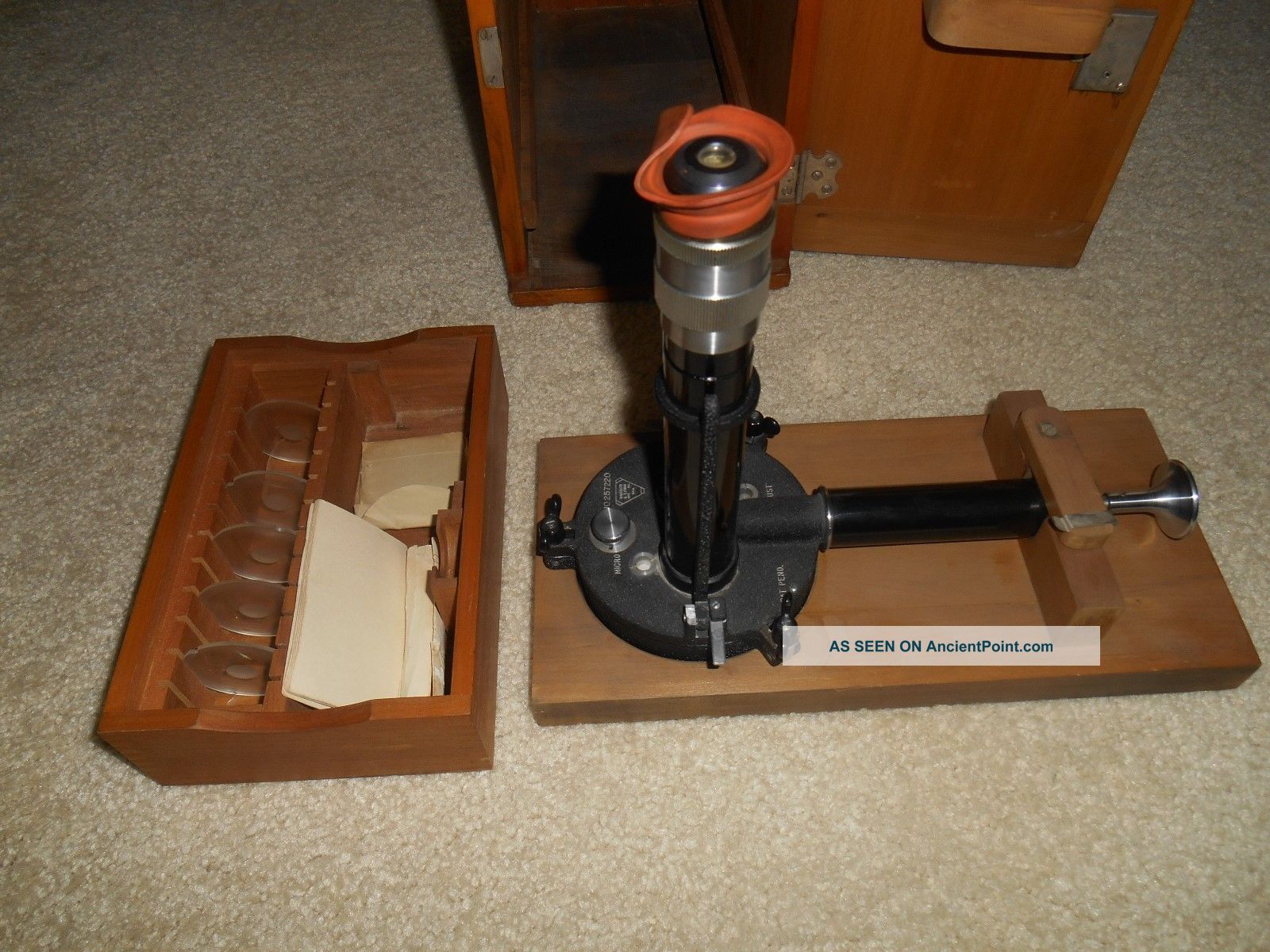 Rare Ant.  Bausch & Lomb Microscope - Fitted Wooden Box W Drawer & Slides 257220 Microscopes & Lab Equipment photo