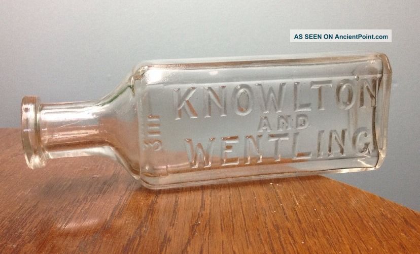 Scarce Ashtabula Ohio C1900 Knowlton Wentling Medicine Druggist Bottle Conneaut Bottles & Jars photo
