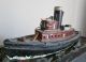 Antique Old Early 1900 ' S Wooden Tug Steamer Boat Folk Art Carved Hand Made Ship Model Ships photo 7