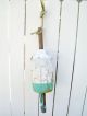 Maine Turq White Lobster Trap Buoy Pot Bouy Float Nautical Ocean Shore 15016 Fishing Nets & Floats photo 1
