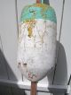 Maine Turq White Lobster Trap Buoy Pot Bouy Float Nautical Ocean Shore 15016 Fishing Nets & Floats photo 2