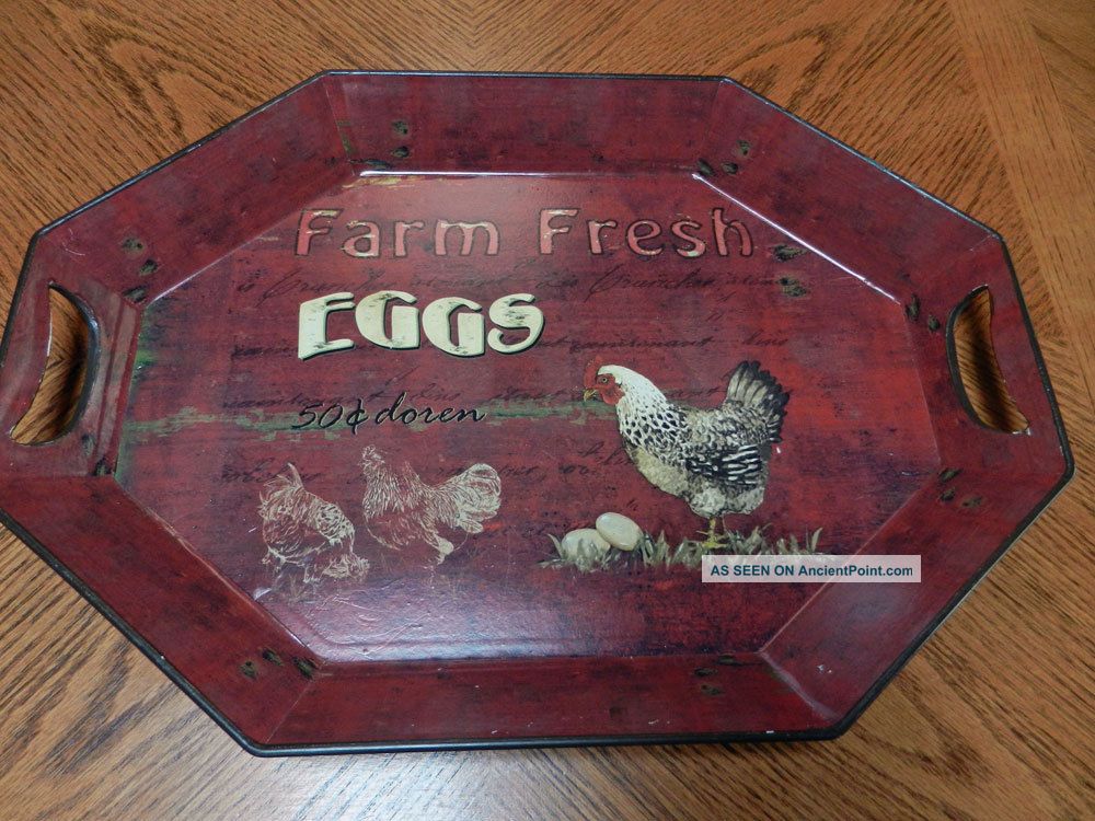 Serving Tray Hard Plastic/resin,  Red,  
