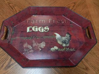 Serving Tray Hard Plastic/resin,  Red,  
