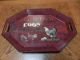 Serving Tray Hard Plastic/resin,  Red,  