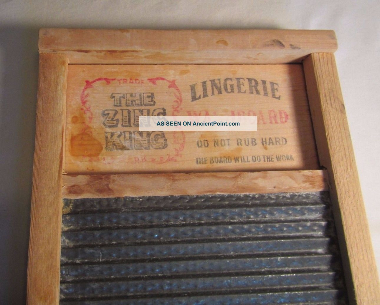 " The Zinc King " Lingerie Washboard, Primitive, National Washboard Co 703