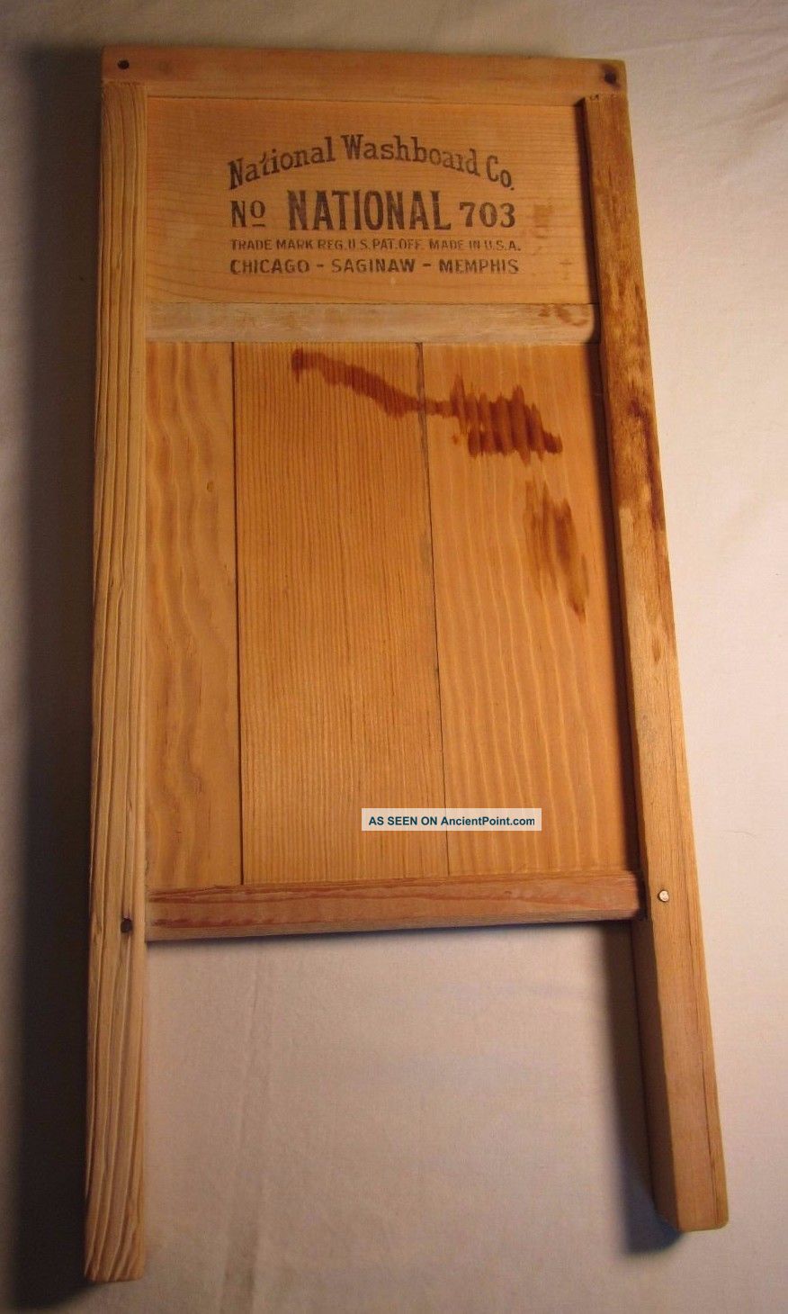 " The Zinc King " Lingerie Washboard, Primitive, National Washboard Co 703