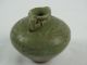 Antique Thai Sawankhalok Medicine Pot Incised Green Celadon Glaze Fish Motifs Pots photo 2