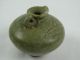 Antique Thai Sawankhalok Medicine Pot Incised Green Celadon Glaze Fish Motifs Pots photo 5