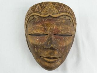Mask Indonesia Abdi Hand Carved & Hand Painted Superior Workmanship photo