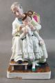 19th Old Paris Style Double Inkwell Figural Grandmother W/little Girl Figurines photo 2