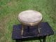 Vintage Solid Brass Missionary Style Stool Marked India Far Eastern photo 4