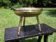 Vintage Solid Brass Missionary Style Stool Marked India Far Eastern photo 5