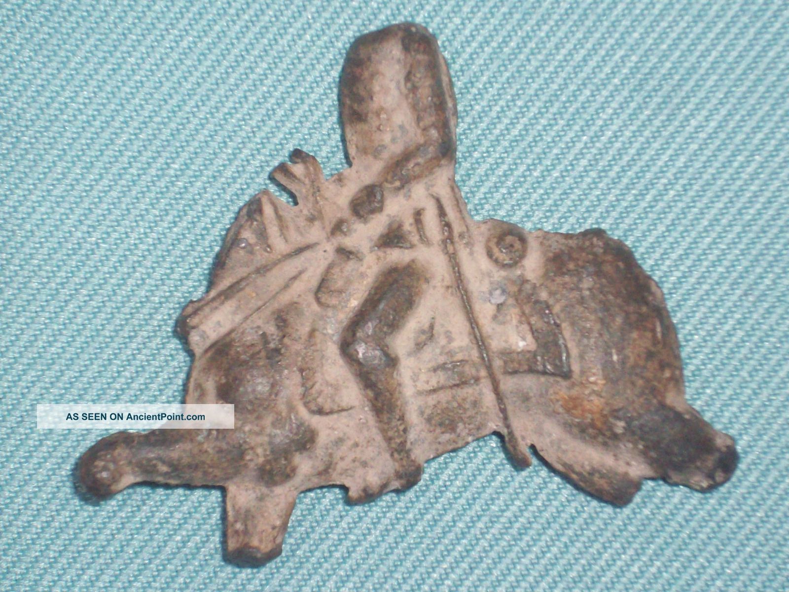 Bronze? Sculpture Fragment From Jerusalem.  Horse And Rider.  Purchased In 1984. Holy Land photo