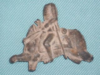 Bronze? Sculpture Fragment From Jerusalem.  Horse And Rider.  Purchased In 1984. photo