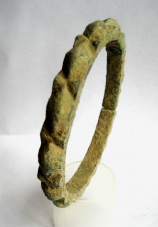 C.  1000 B.  C British Found Bronze Age Celtic Bronze Bracelet - Wrist Torc photo