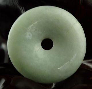 Light Green 100 Natural A Jade Jadeite Pendant Peace Buckle Good B35 photo