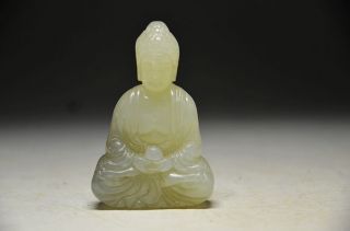 Delicate Chinese Old Jade Hand Carved Pendant - - Men D5 photo