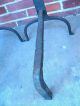 Antique Early American Hand Wrought Iron Fireplace Hearth Andirons 1750 - 1790 Primitives photo 9