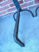 Antique Early American Hand Wrought Iron Fireplace Hearth Andirons 1750 - 1790 Primitives photo 8