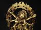 Tibet Brass Buddhist Collect Vajra 6 Arms Mahakala Buddha Statue Protect Pray Other photo 1