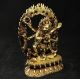 Tibet Brass Buddhist Collect Vajra 6 Arms Mahakala Buddha Statue Protect Pray Other photo 4
