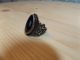 Antique/ancient Turkish Ottoman Mens Ring 90 Silver With Onyx Islamic photo 11